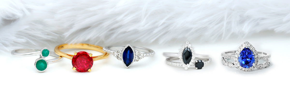 Stackable Zodiac Gemstone Rings Available at Rosec Jewels to Elevate Your Astrological Style