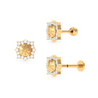 Rosec Jewels-Vintage Inspired Moissanite Cartilage Earring in Gold