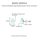 Rosec Jewels-Dainty Ethiopian Opal Teardrop Earring for Helix Piercing