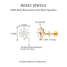 Rosec Jewels-Marquise Moissanite Cluster Leaf Earring for Cartilage Piercing