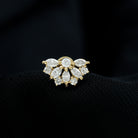 Rosec Jewels-Natural Marquise and Round Diamond Floral Cartilage Earring