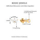 Rosec Jewels-Marquise Moissanite Lotus Flower Earring for Helix Piercing