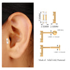 Rosec Jewels-Dainty Moissanite Bar Tragus Earring in Gold