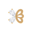 Rosec Jewels-Pear Moissanite Gold Butterfly Earring for Helix Piercing