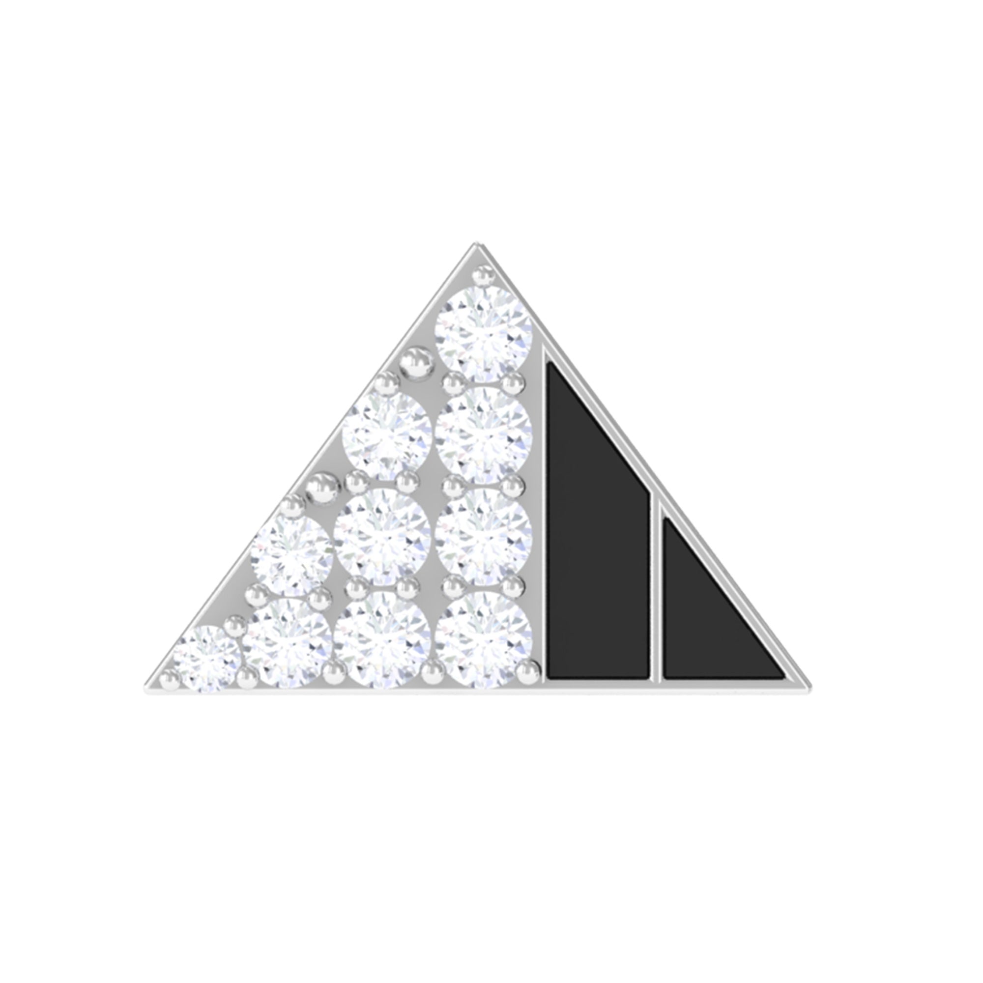 Rosec Jewels-Moissanite Triangle Earring for Cartilage Piercing