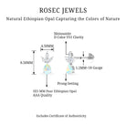 Rosec Jewels-Pear Cut Ethiopian Opal and Moissanite Helix Earring in Gold