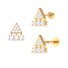 Rosec Jewels-Vintage Inspired Moissanite Triangle Cartilage Earring