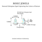 Rosec Jewels-Pear Shaped Ethiopian Opal Unique Cartilage Earring