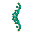 Rosec Jewels-Unique Marquise Emerald Crawler Cartilage Earring in Gold