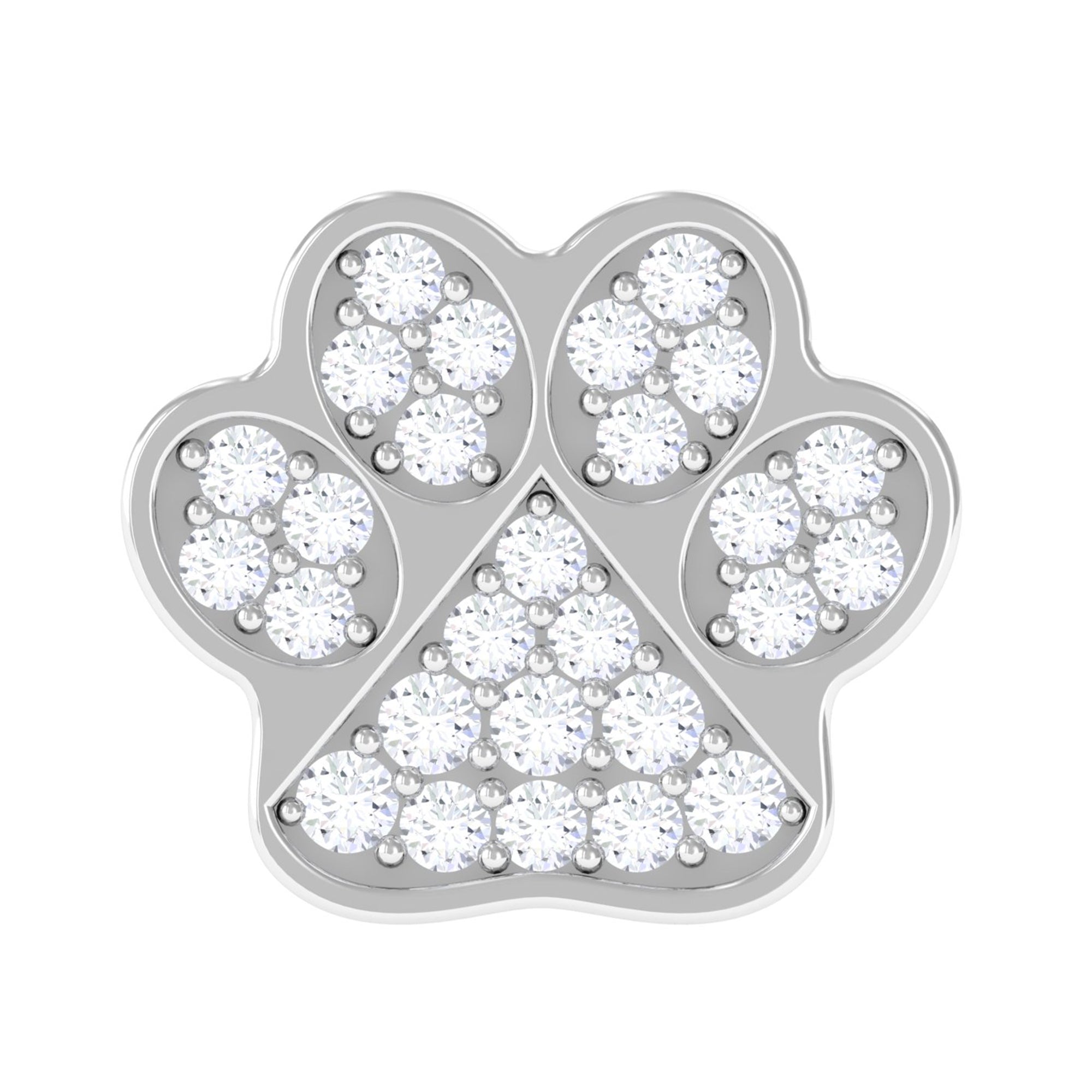 Rosec Jewels-Real Diamond Dog Paw Print Cartilage Earring