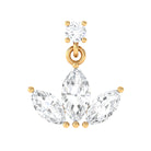 Rosec Jewels-Marquise Diamond Lotus Cartilage Drop Earring