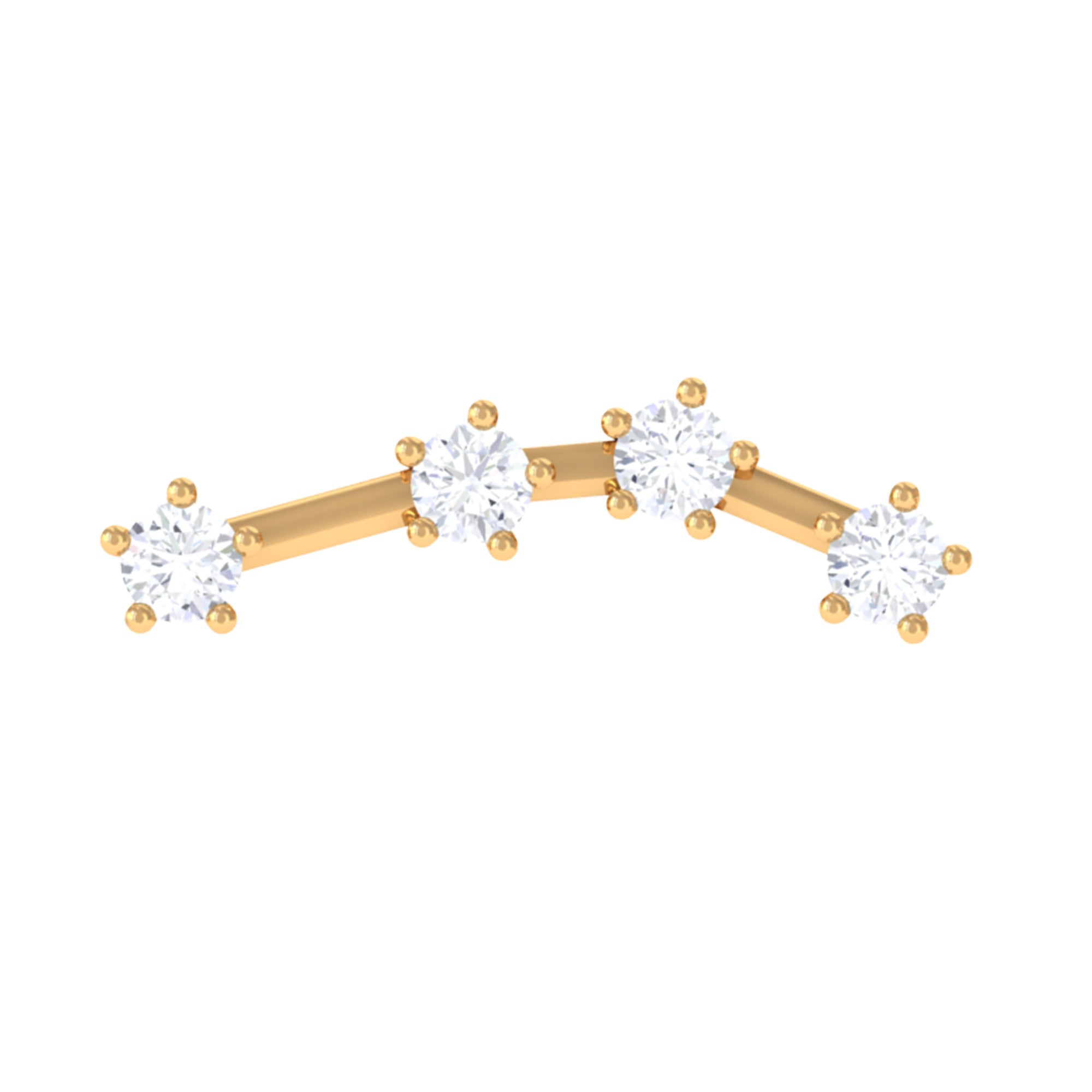 Rosec Jewels-Diamond Aquarius Zodiac Earring for Helix Piercing