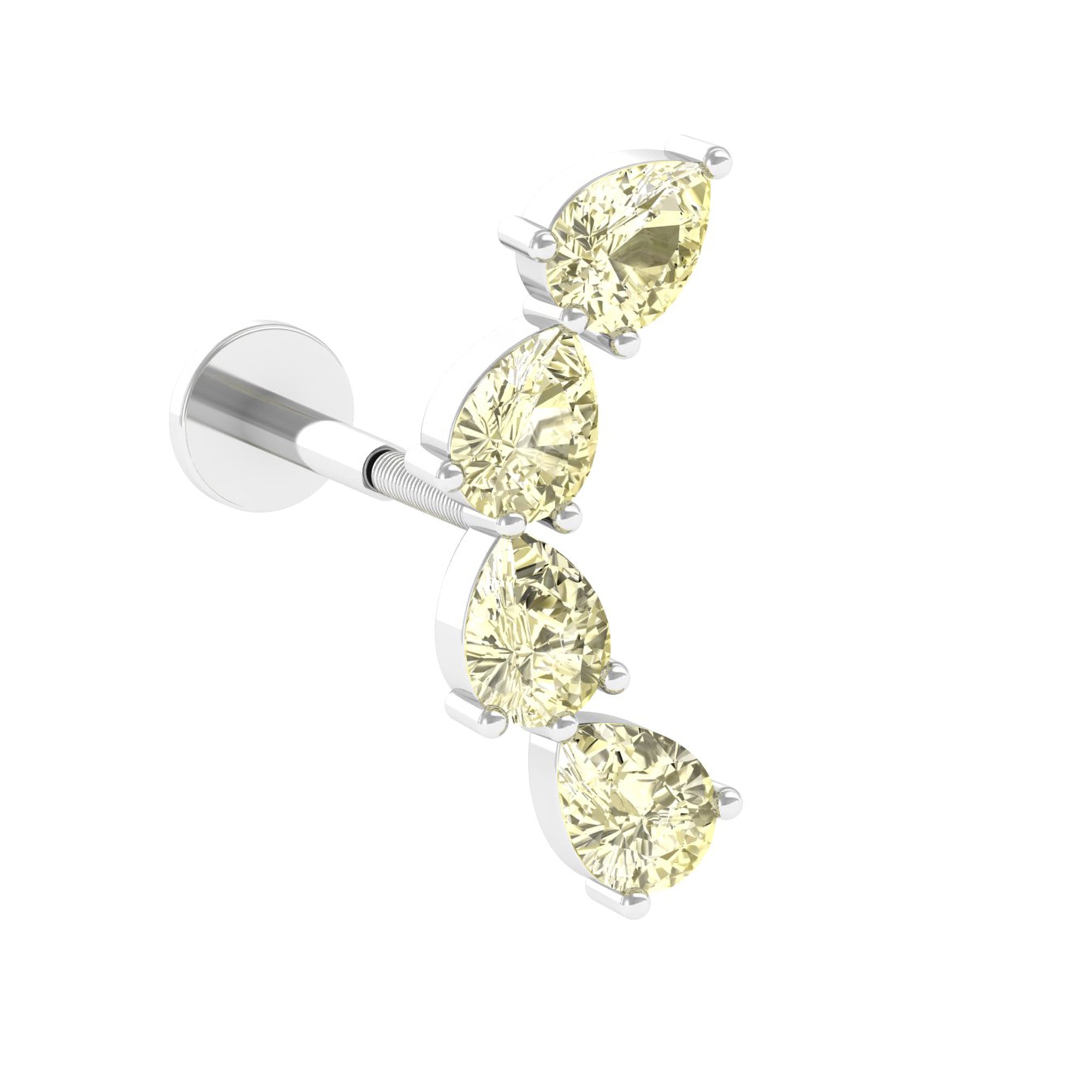 Rosec Jewels-Lab Created Yellow Sapphire Crawler Earrings