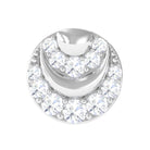 Rosec Jewels-Moissanite Circle Cartilage Earring in Pave Setting