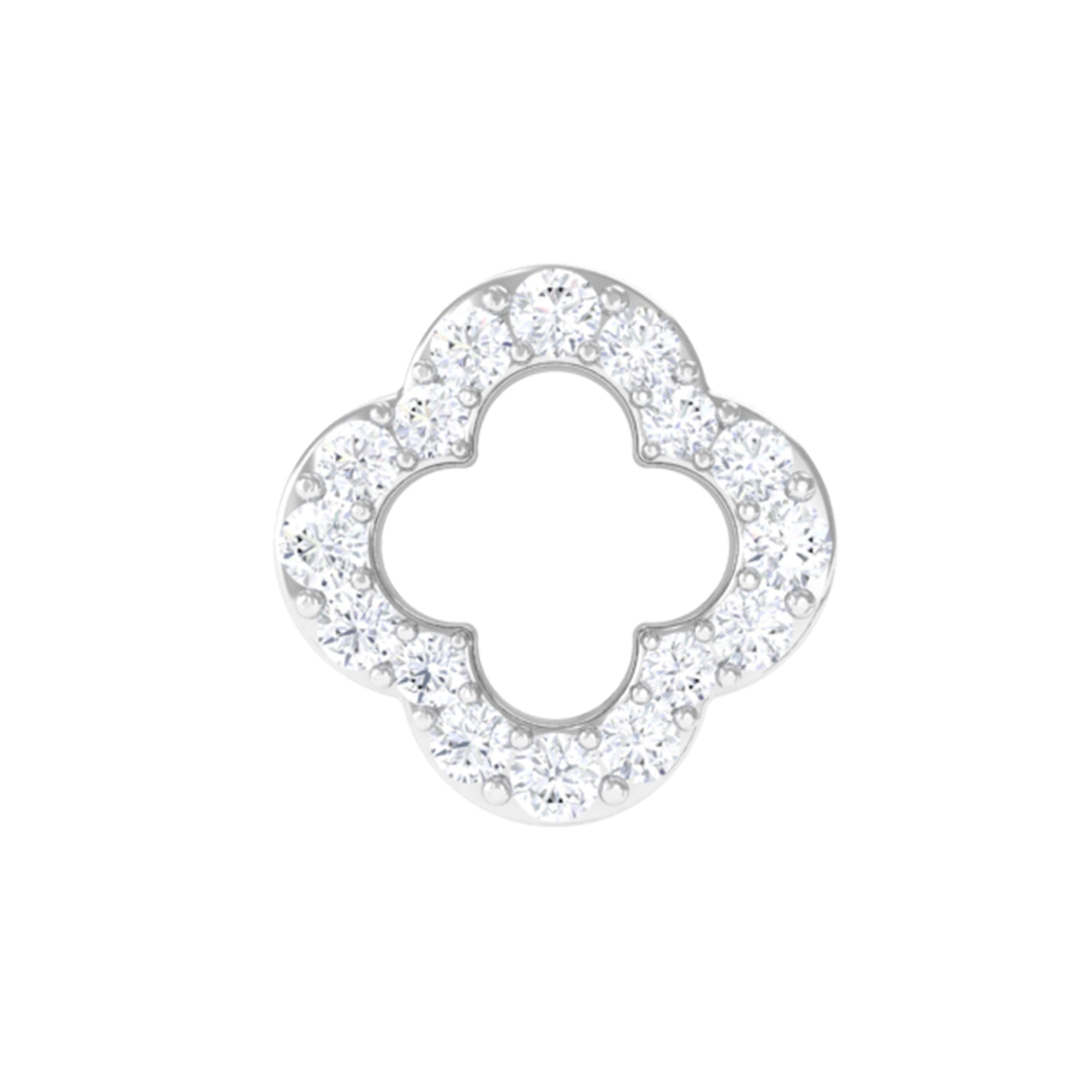 Rosec Jewels-Dainty Moissanite Unique Flower Earring for Cartilage Piercing