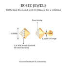 Rosec Jewels-Real Diamond Square Earring for Cartilage Piercing