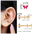 Rosec Jewels-Adorable Marquise Ruby Butterfly Conch Earring