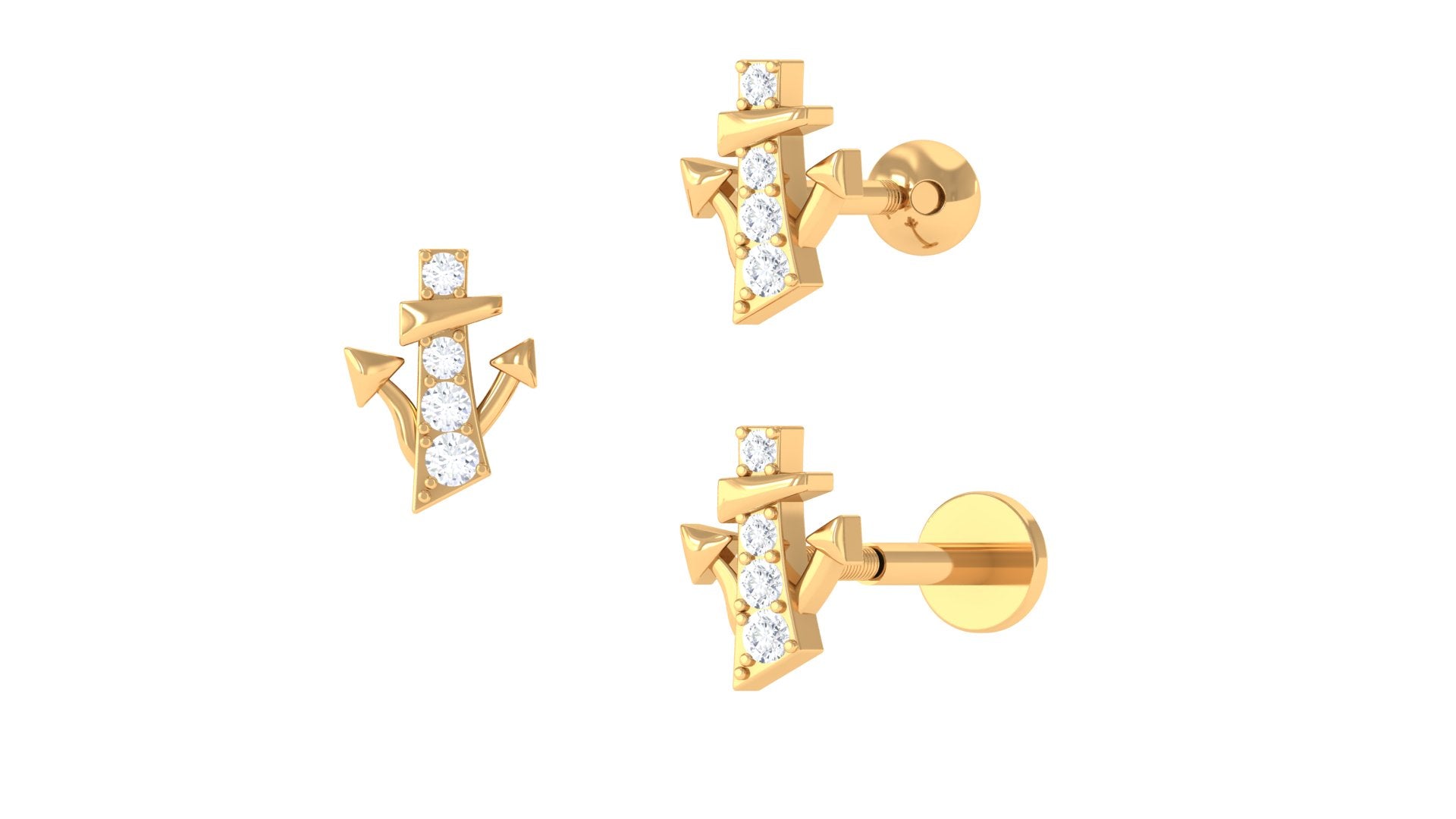 Rosec Jewels-Real Diamond Quirky Earring for Tragus Piercing