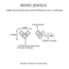 Rosec Jewels-Round Diamond Gold Beaded V Shape Earring