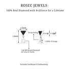 Rosec Jewels-Unique Diamond Triangle Helix Drop Earring with Black Enamel