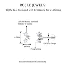 Rosec Jewels-Genuine Round Diamond Three Star Cartilage Earring