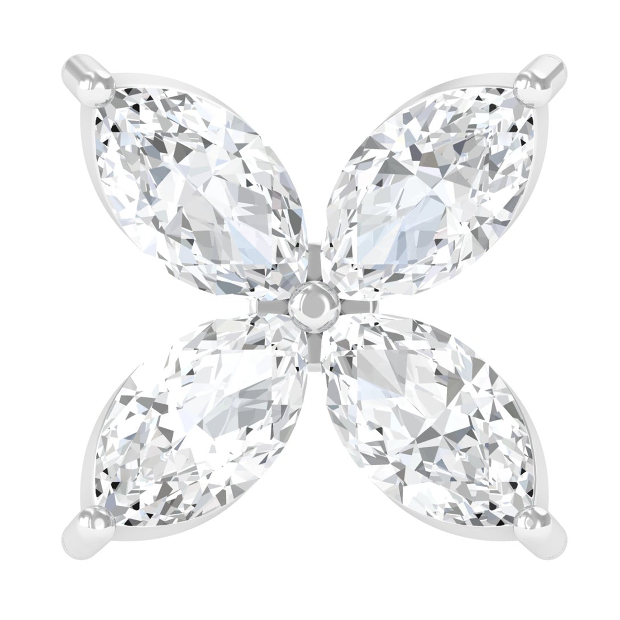 Rosec Jewels-Marquise Four Petal Flower Cartilage Earring