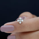 Rosec Jewels-Real Diamond Flower Earring for Cartilage Piercing