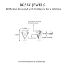 Rosec Jewels-Simple Diamond Solitaire Triangle Cartilage Earring