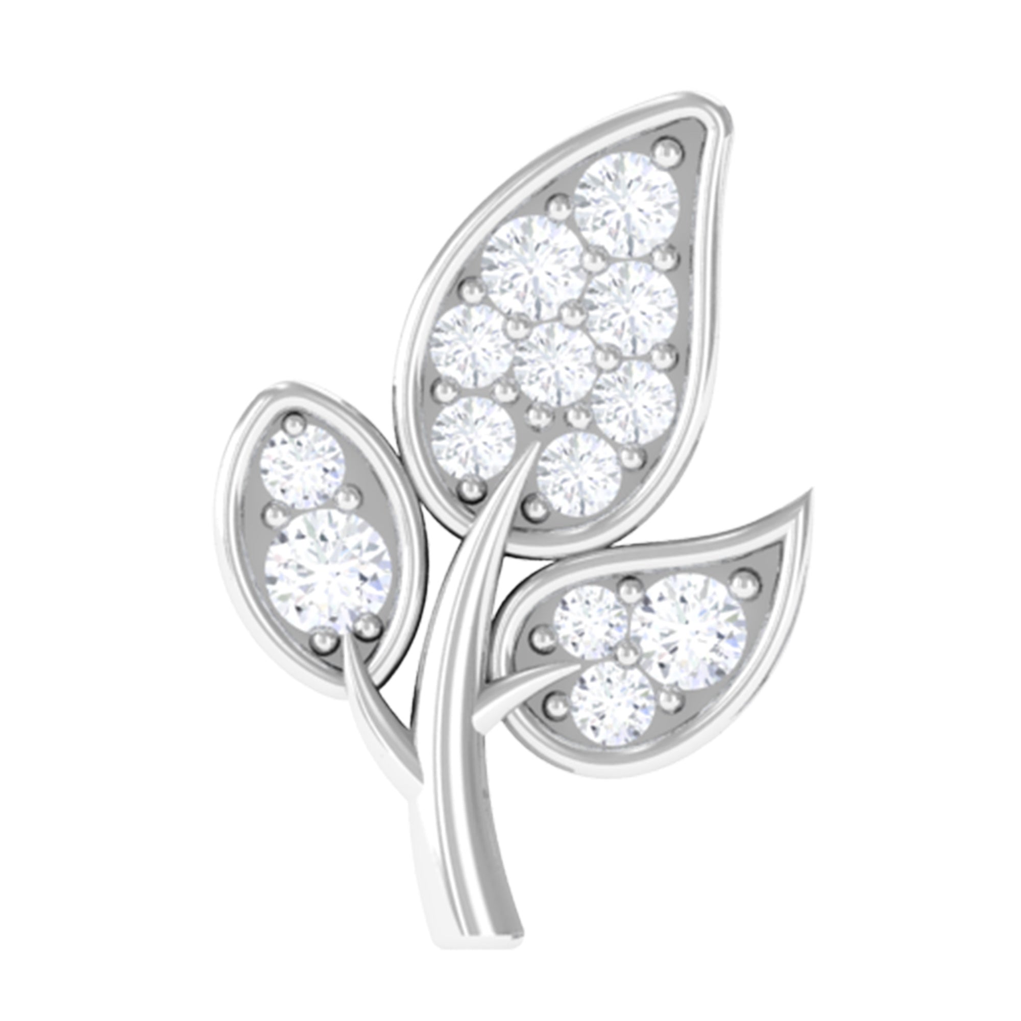 Rosec Jewels-Nature Inspired Diamond Leaf Cartilage Earring