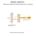 Rosec Jewels-Genuine Diamond Bar Earring for Tragus Piercing