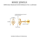 Rosec Jewels-Unique Diamond Helix Earring in Bezel Setting