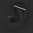 Rosec Jewels-Pave Set Diamond Bar Ear Cuff No Piercing