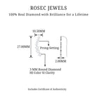 Rosec Jewels-Natural Diamond Star Climber Earring for Helix Piercing