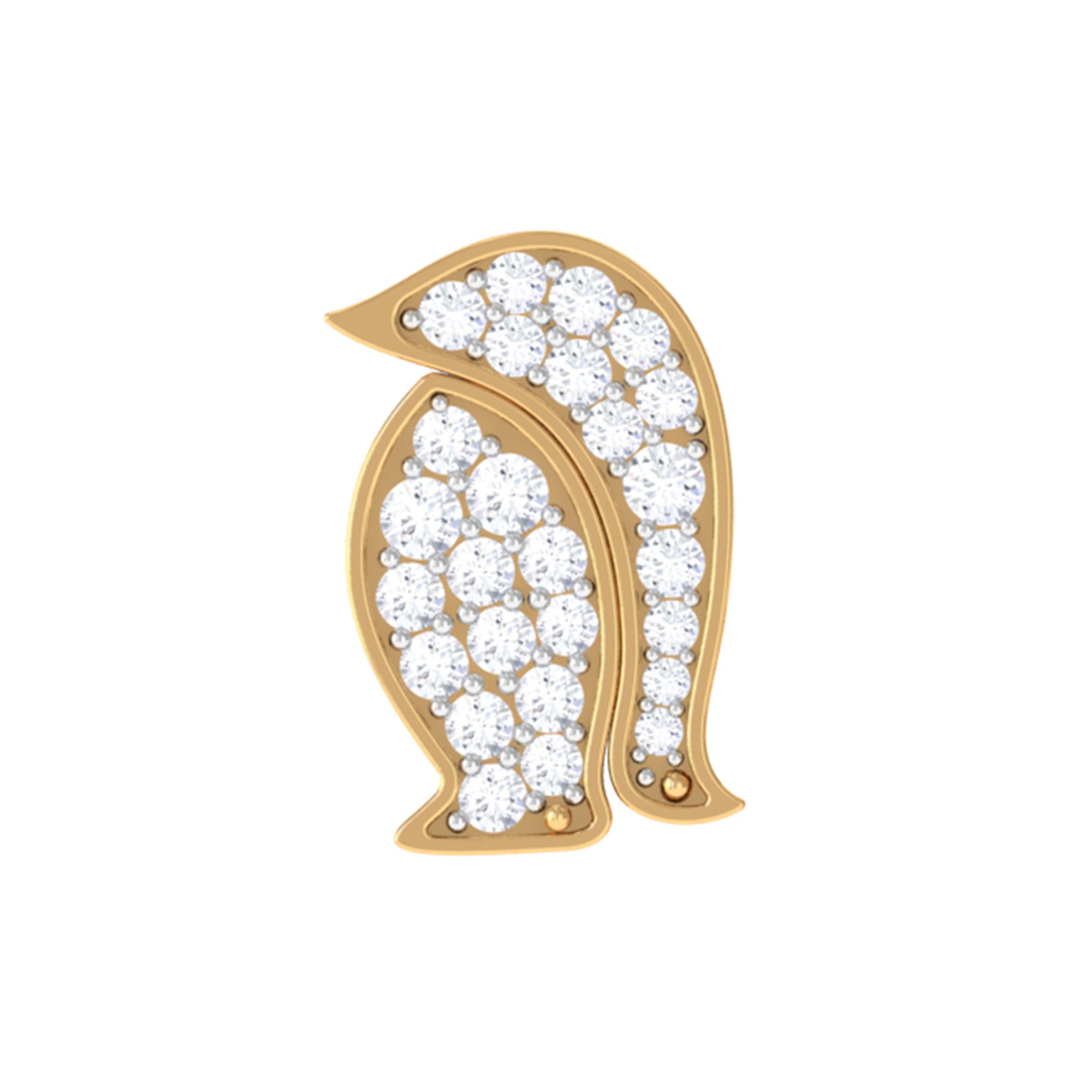 Rosec Jewels-Cute Diamond Penguin Earring for Cartilage Piercing