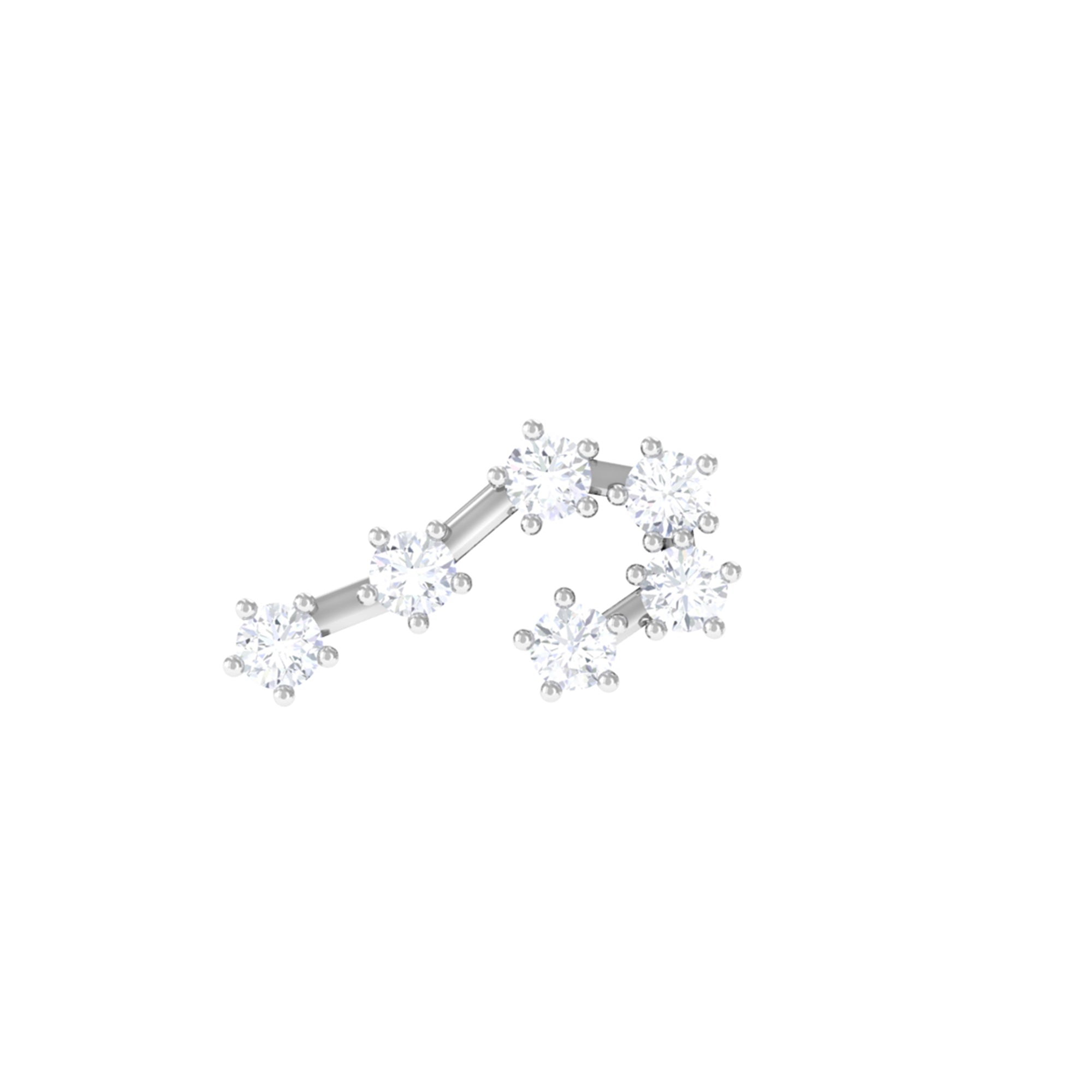 Rosec Jewels-Diamond Cancer Zodiac Ear Crawler Earring