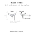 Rosec Jewels-Moissanite Whale Tail Earring for Cartilage Piercing