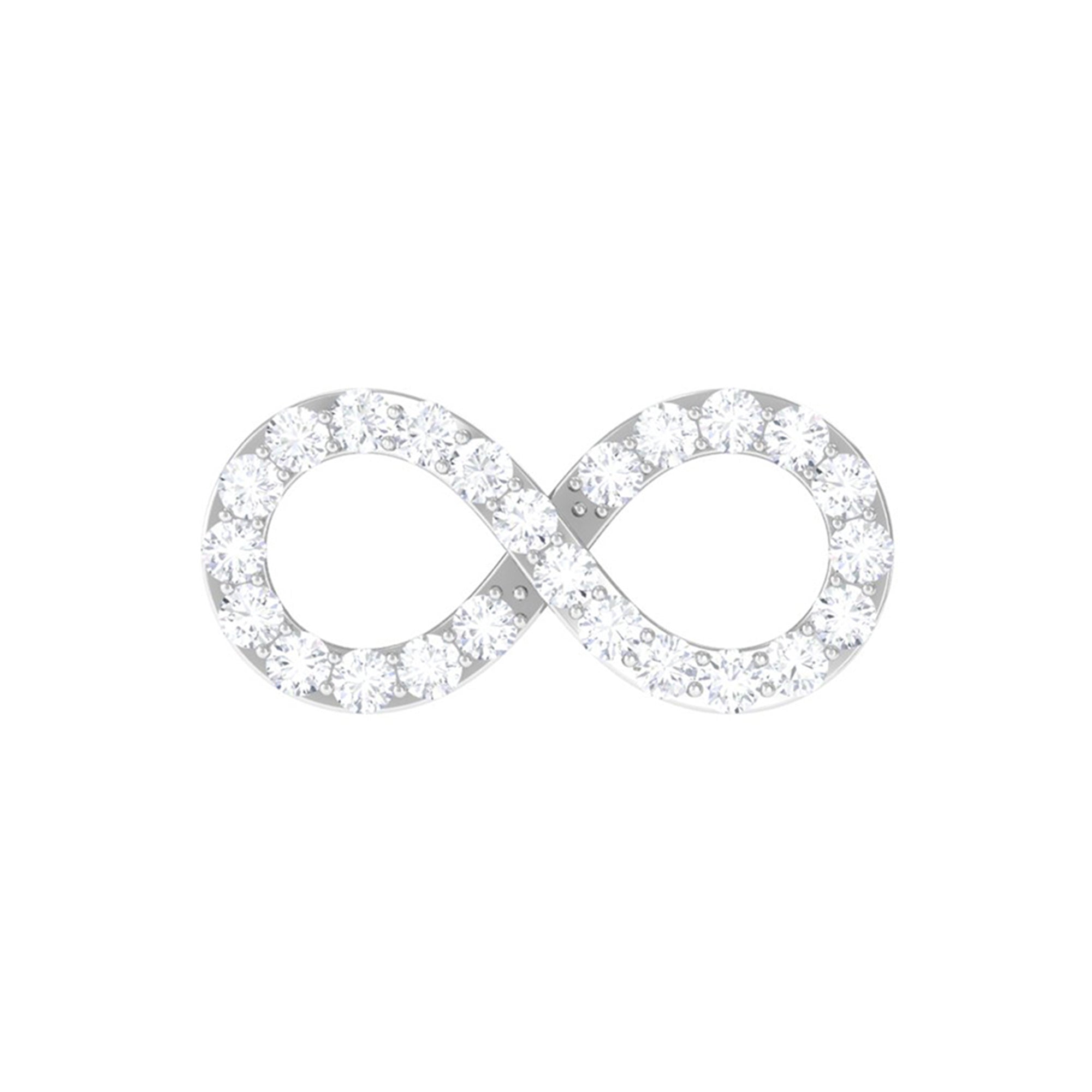 Rosec Jewels-Moissanite Gold Infinity Cartilage Earring