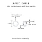 Rosec Jewels-Minimal Moissanite Open Circle Helix Earring in Gold