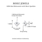 Rosec Jewels-Moissanite Floral Cartilage Earring in Gold