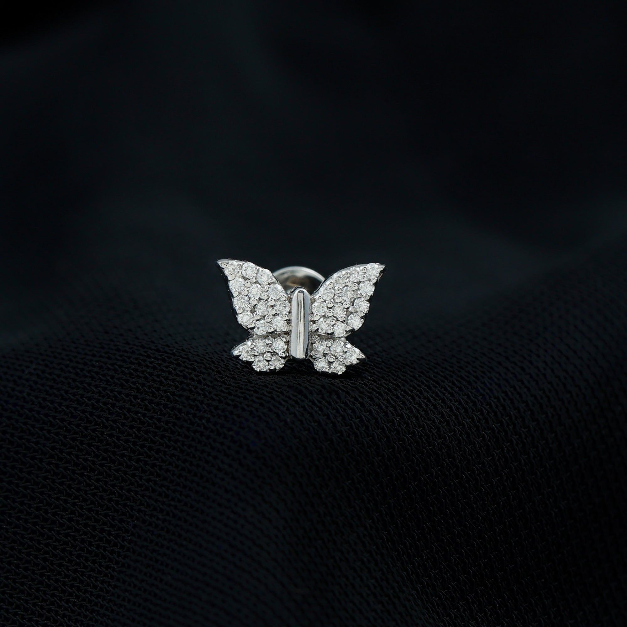 Rosec Jewels-Exquisite Moissanite Butterfly Cartilage Earring