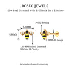 Rosec Jewels-Natural Diamond Honey Bee Cartilage Earring