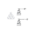 Rosec Jewels-Moissanite Cluster Triangle Earring for Helix Piercing