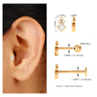 Rosec Jewels-Fashionable Diamond Cluster Dainty Helix Earring