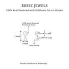 Rosec Jewels-Simple Round Diamond Helix Drop Earring in Bezel Set