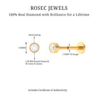 Rosec Jewels-Bezel Diamond Dainty Earring for Conch Piercing