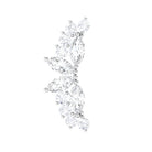 Rosec Jewels-Certified Moissanite Cluster Crawler Earring for Helix Piercing