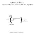 Rosec Jewels-Graduated Style Black Onyx Crawler Earring