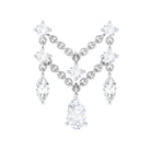 Rosec Jewels-Pear Moissanite Double Chain Earring for Cartilage Piercing