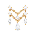 Rosec Jewels-Pear Moissanite Double Chain Earring for Cartilage Piercing