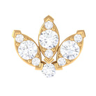 Rosec Jewels-Certified Moissanite Lotus Earring for Cartilage Piercing